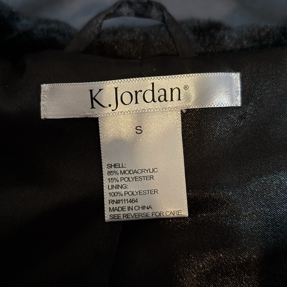 NWOT K. JORDAN FAUX FUR COAT - Picture 12 of 13
